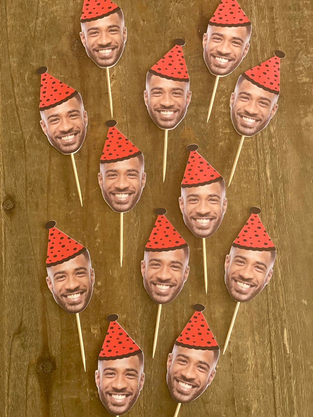 Custom Face Cupcake Topper, Double Sided, 30th, 50th,bachelorette Party