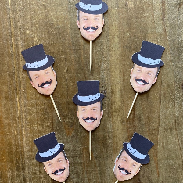 Mustache Cupcake Topper Etsy