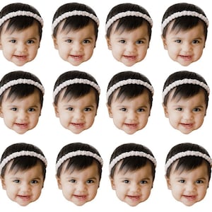 Face stickers, 12 pc, laminated, scratch resistant, weather resistant, party stickers, stickers, custom stickers, birthday stickers.