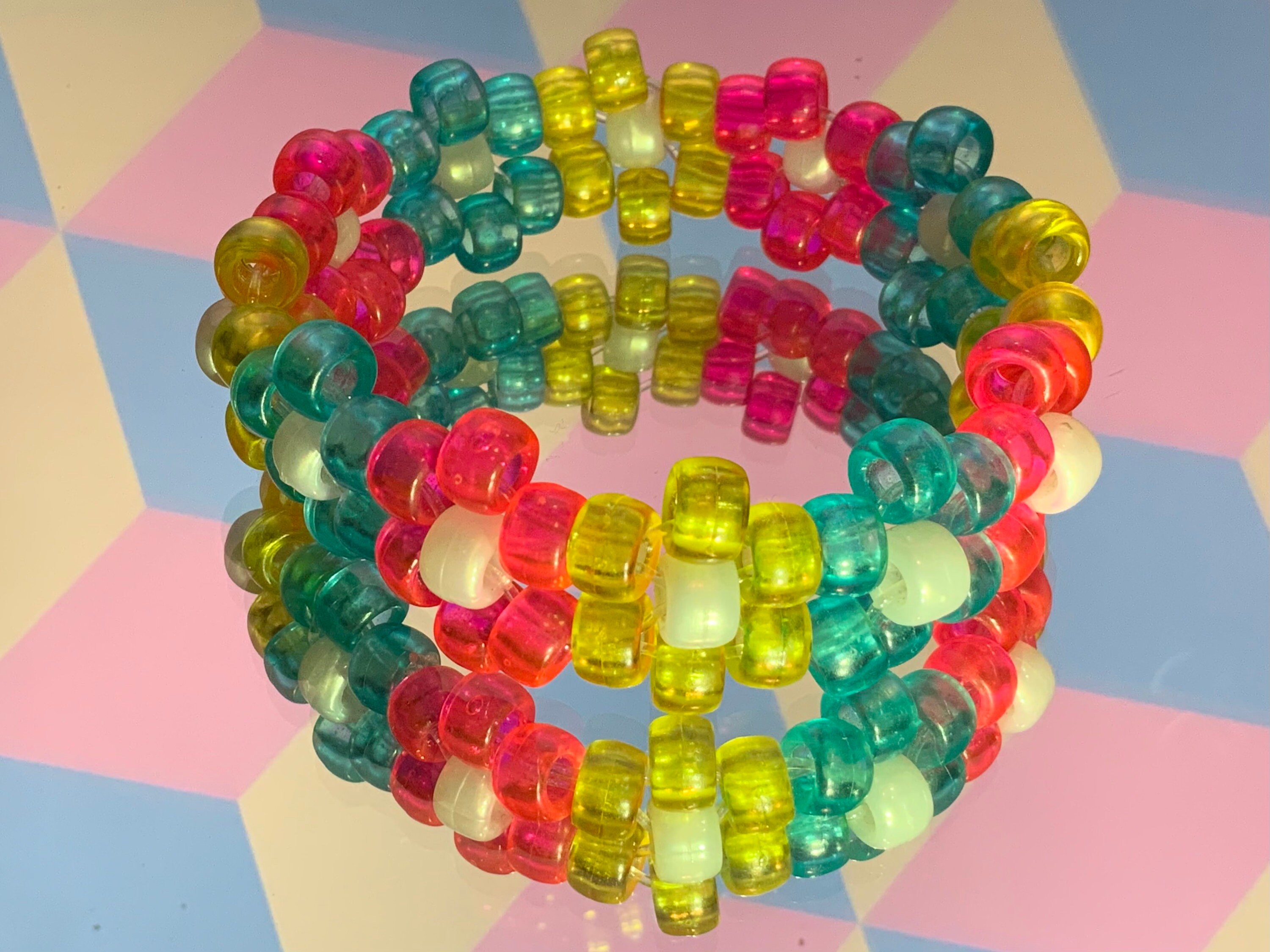 Kandi Pan Pride Flower Bracelet Etsy