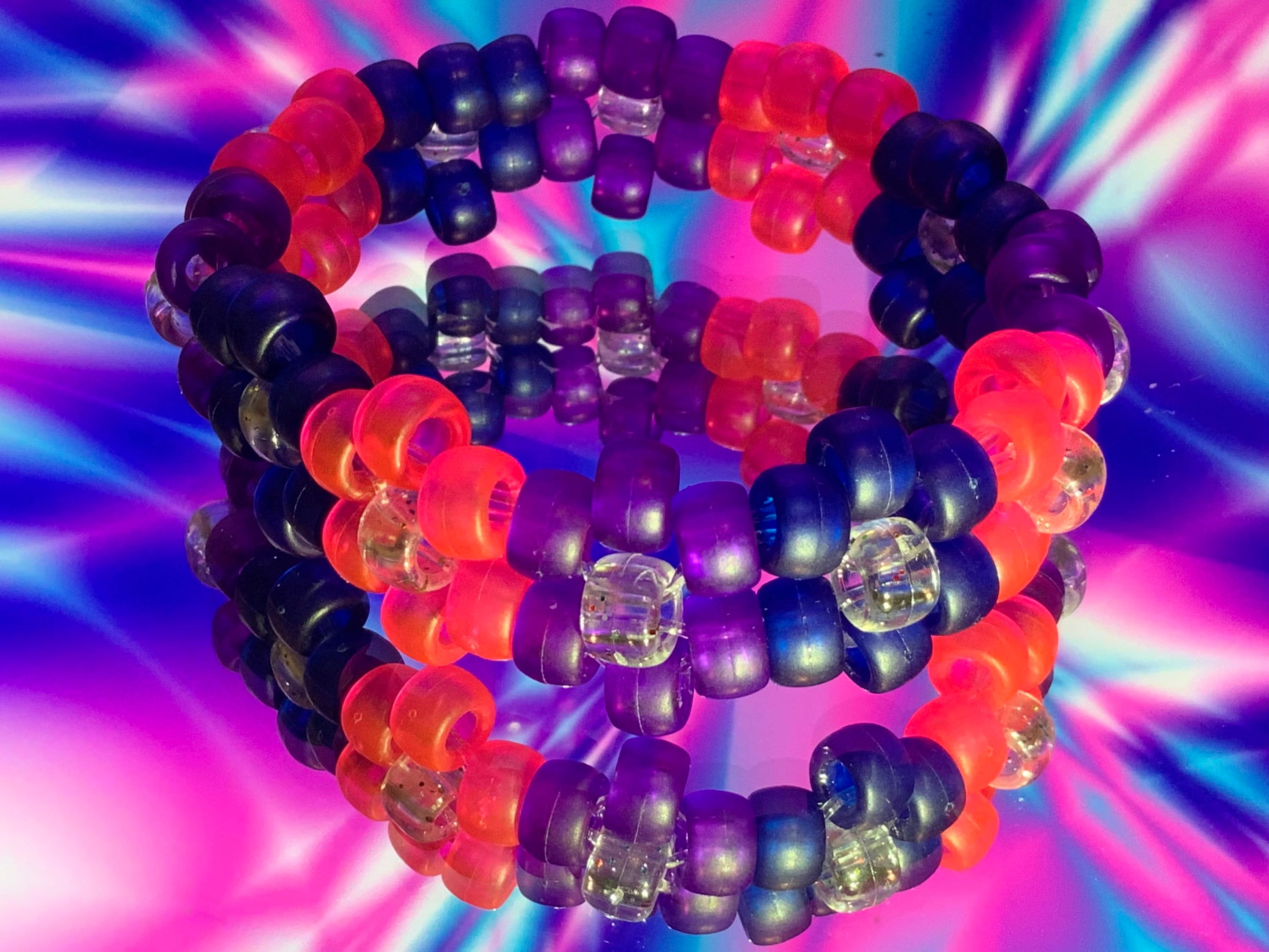 Kandi Bi Pride Flower Bracelet Etsy
