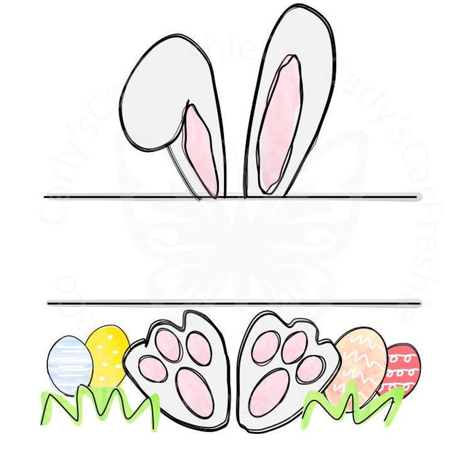 Dyoart Personalized Easter Bunny Rabbit, Custom Name