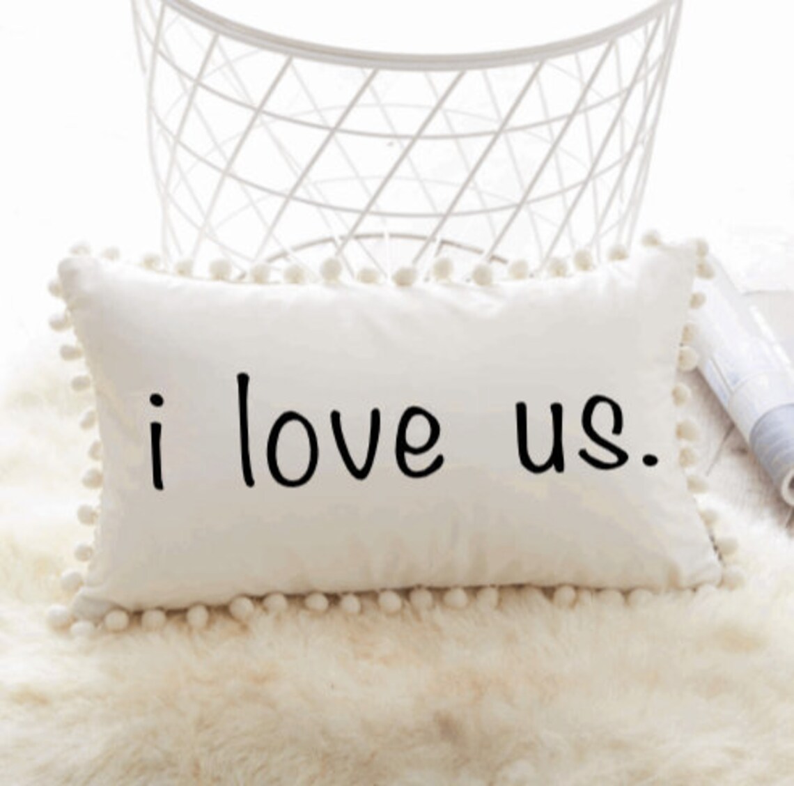 Love Pillow I love us Velvet Love Pillow Cover Pillow Etsy