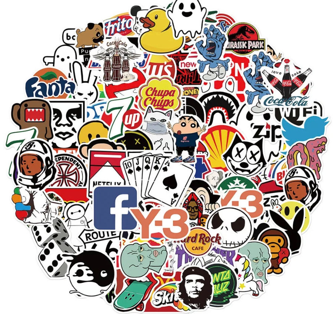 Cool Street Stickers Fashion Logo Graffiti Sticker - Etsy