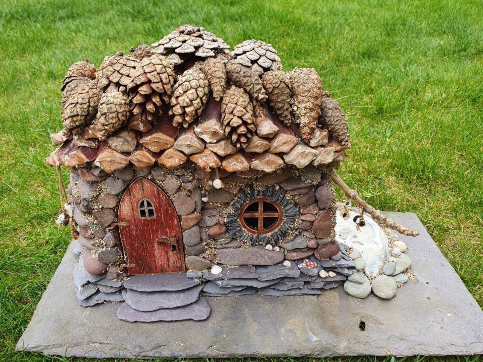 SOLD Pine Cone Cottage 2 is a Pretty Fairy House With a Magic Etsy UK