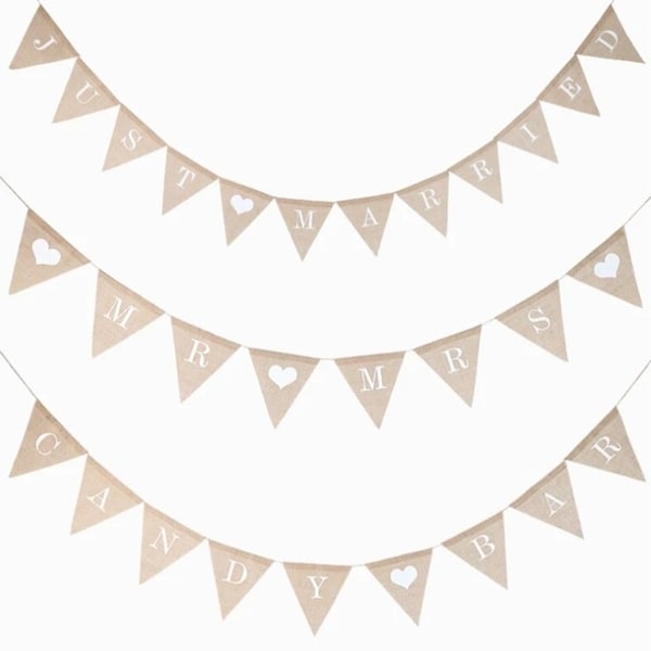 Wedding Bunting - Personalised Flags. Letters Symbols