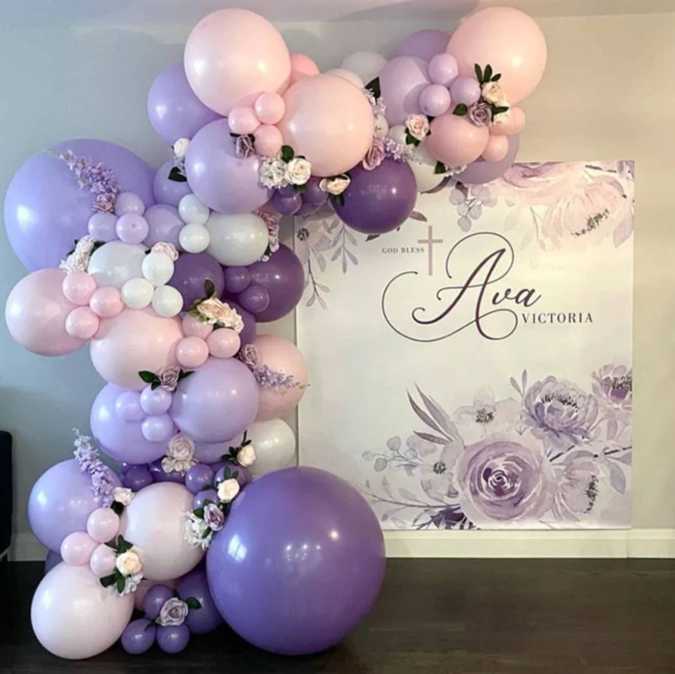 Kit ghirlanda arco palloncini viola 125 pezzi lilla, lavanda, malva, rosa -   Italia