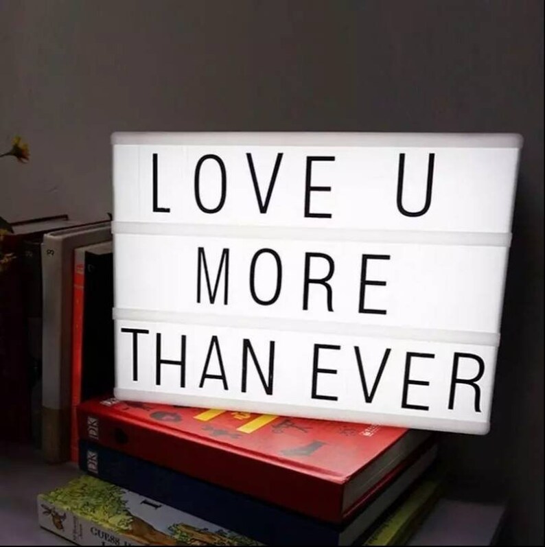 LED Light Box Letters Vintage Retro Cinematic large A4 Size Etsy
