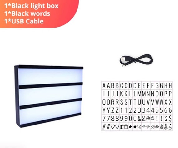 Cinema Light Box Letters, A4 Cinema Light Box Letters
