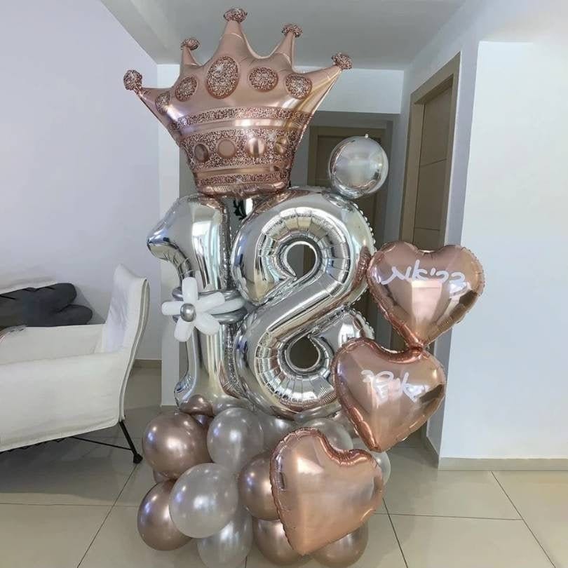 Ballon Rond - Happy Birthday et animaux - Bouquet de Ballons