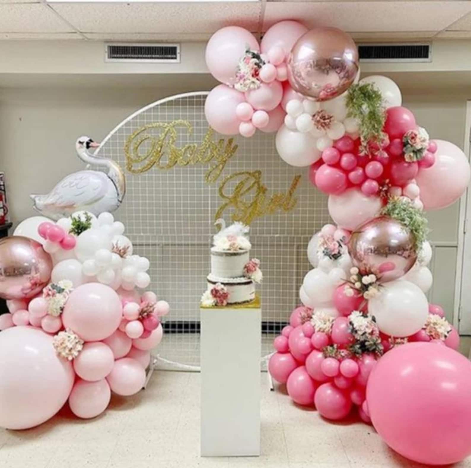Rose Gold Balloon Arch Garland Kit 113 Piece Swan Pink - Etsy