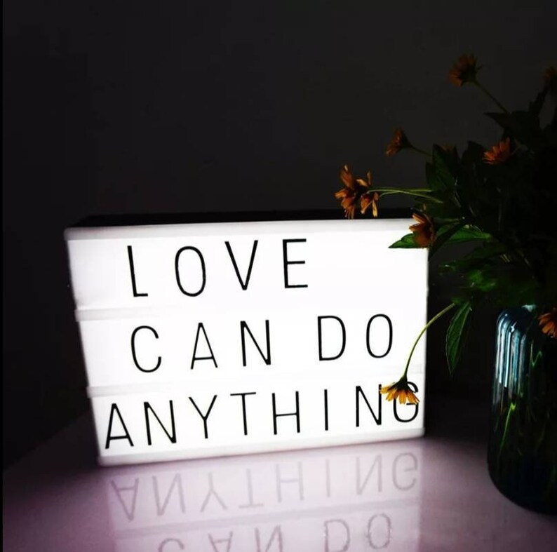 LED Light Box Letters Vintage Retro Cinematic large A4 Size Etsy