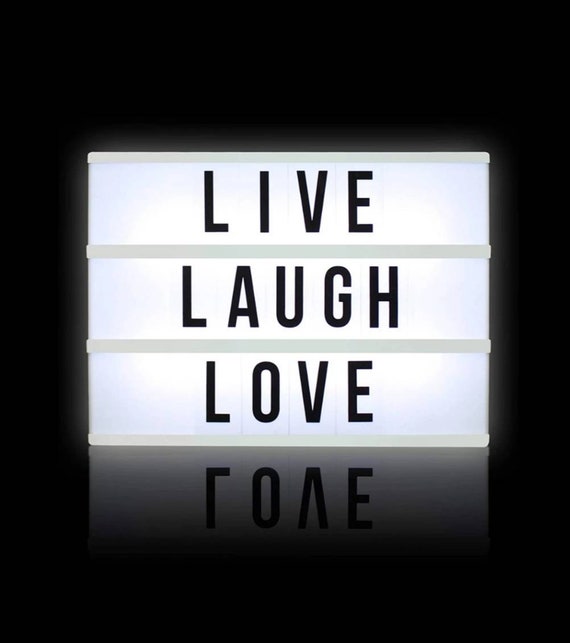 LED Light Box Letters Vintage Retro Cinematic large A4 Size 