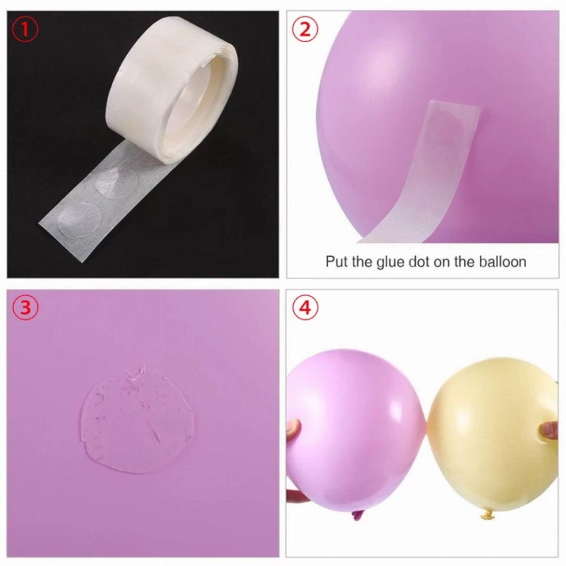 1roll PVC Balloon Glue, Simple White Double-sided Glue Dot For Balloon