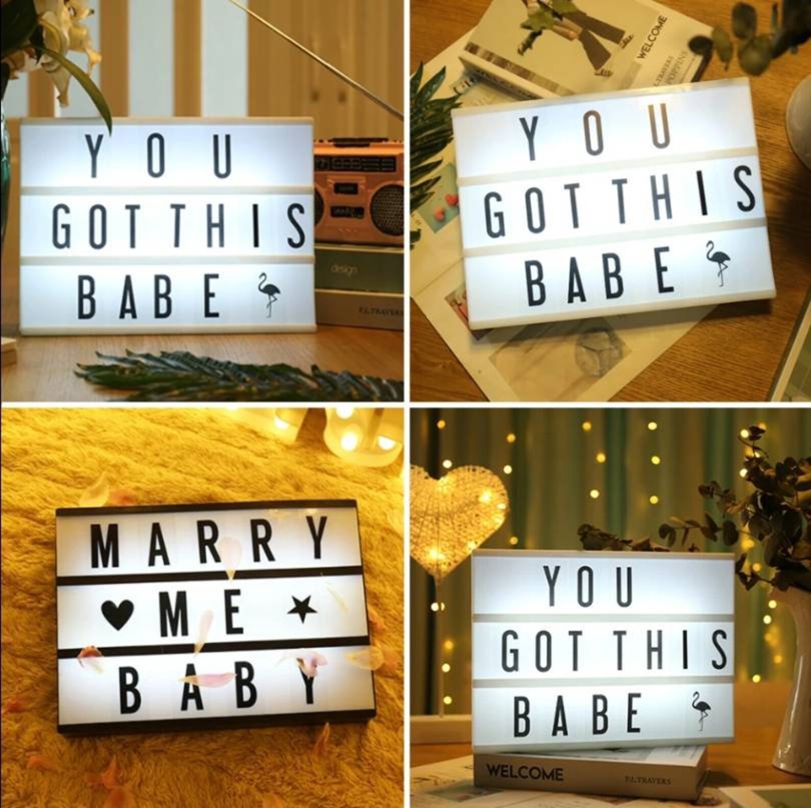 LED Light Box Letters Vintage Retro Cinematic large A4 Size Etsy