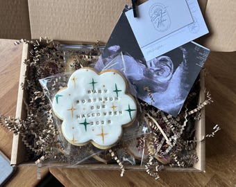 Personalised Pregnancy Announcement Biscuit