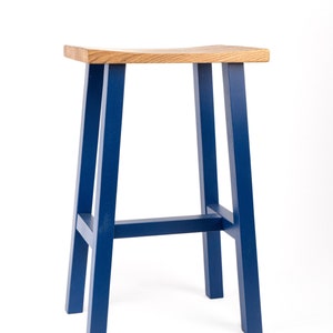 Isu Bar Stool, Isu Solid Oak Curved Top Scandinavian Kitchen Bar Stools