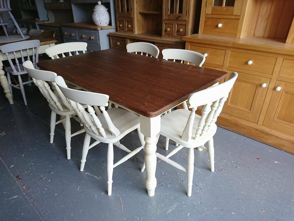 Brand New Farmhouse Solid Pine 5ft x 3ft Kitchen Dining Table Etsy