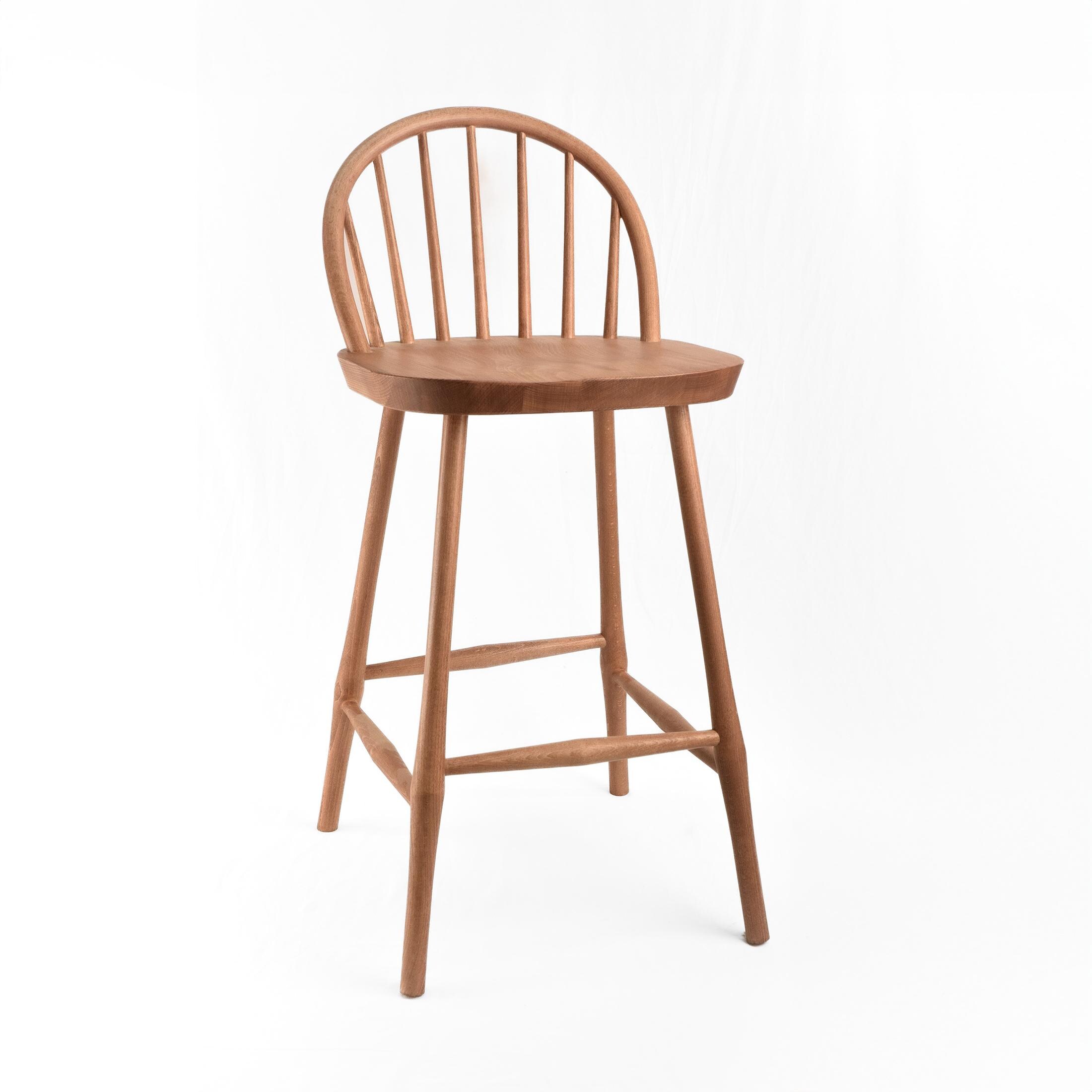 Windsor Bar Stool Solid Wood Kitchen Dining Bar Stool With Back Wooden Bar Stool for Kitchen Counters Breakfast Bar Stools Spindle Stool Etsy Canada