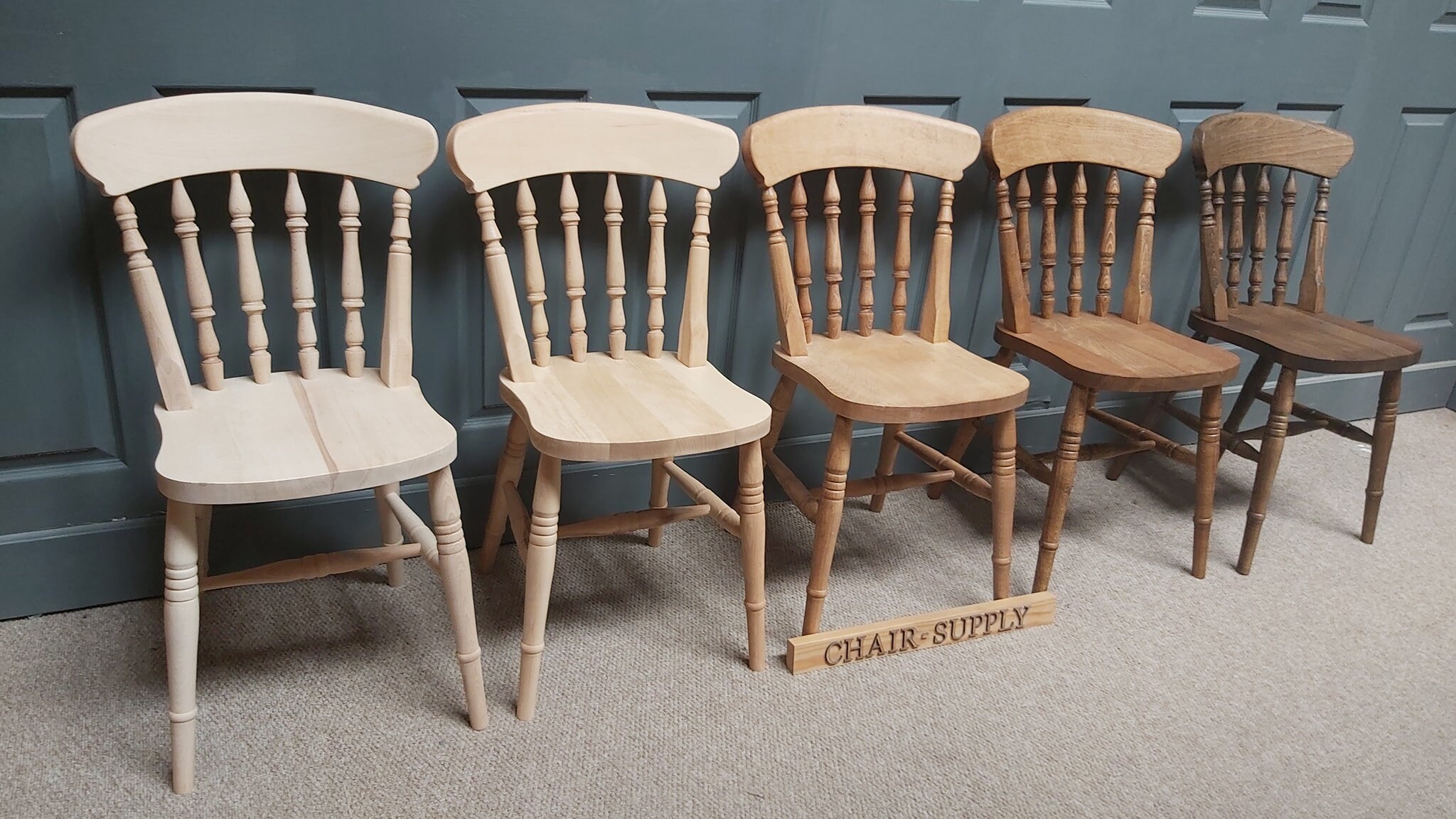 New Solid Wood Spindle Back Farmhouse Kitchen Dining Chair in Etsy