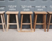 Clockhouse Isu Curved Oak Top Scandinavian Kitchen Dining Bar Stool