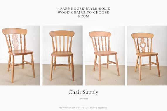 Farm style on sale kitchen chairs
