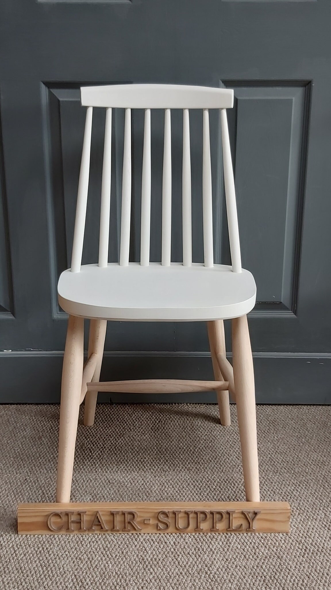 2 Tone Painted Solid Beech Spindle Kitchen Dining Chair | Etsy