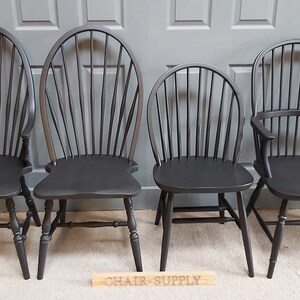 Solid Beech Traditional  And Modern Windsor or High Back Chair painted in Farrow & Ball