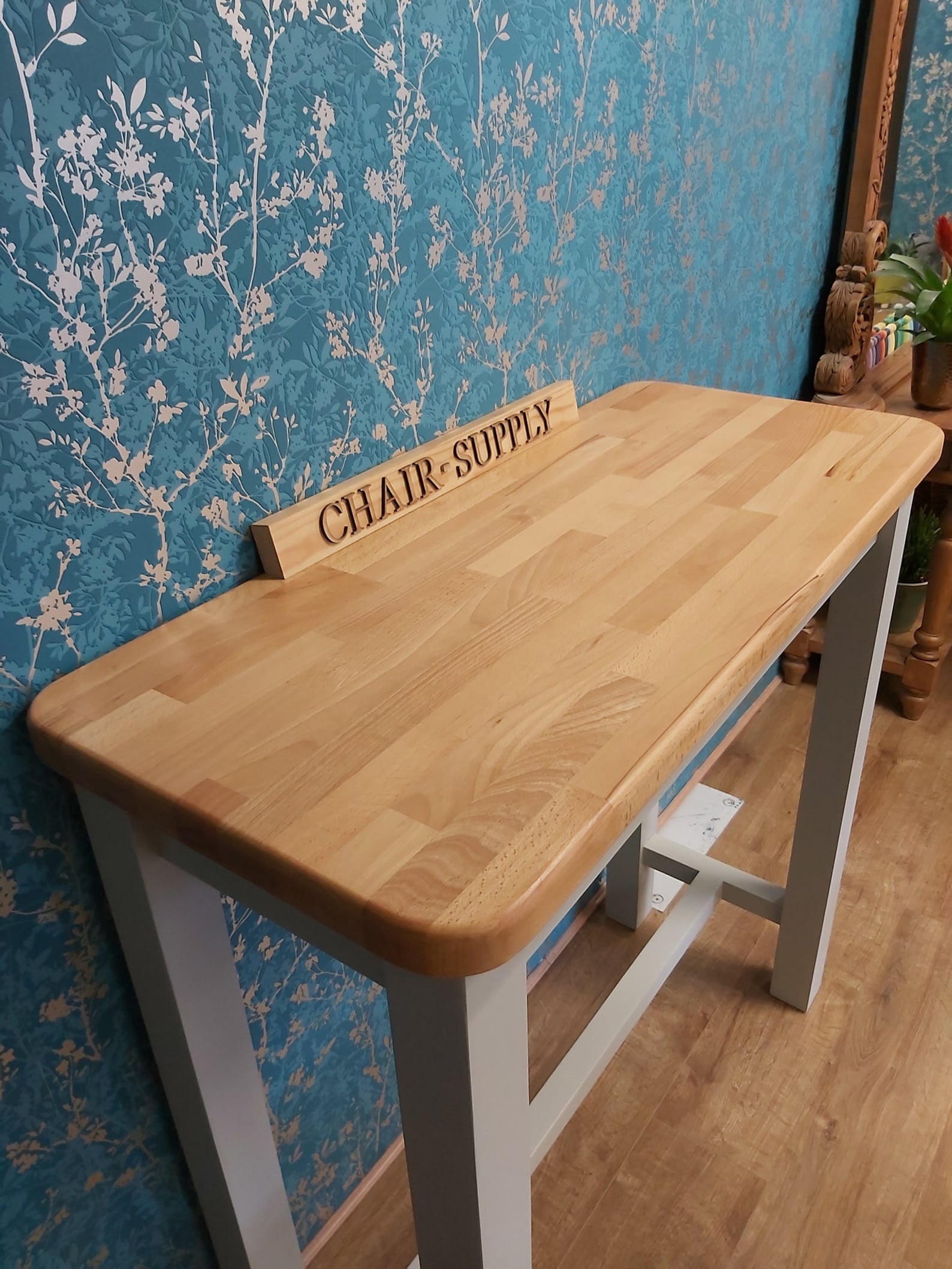Made to Order Solid Beech Top High Kitchen Breakfast Bar Table Etsy