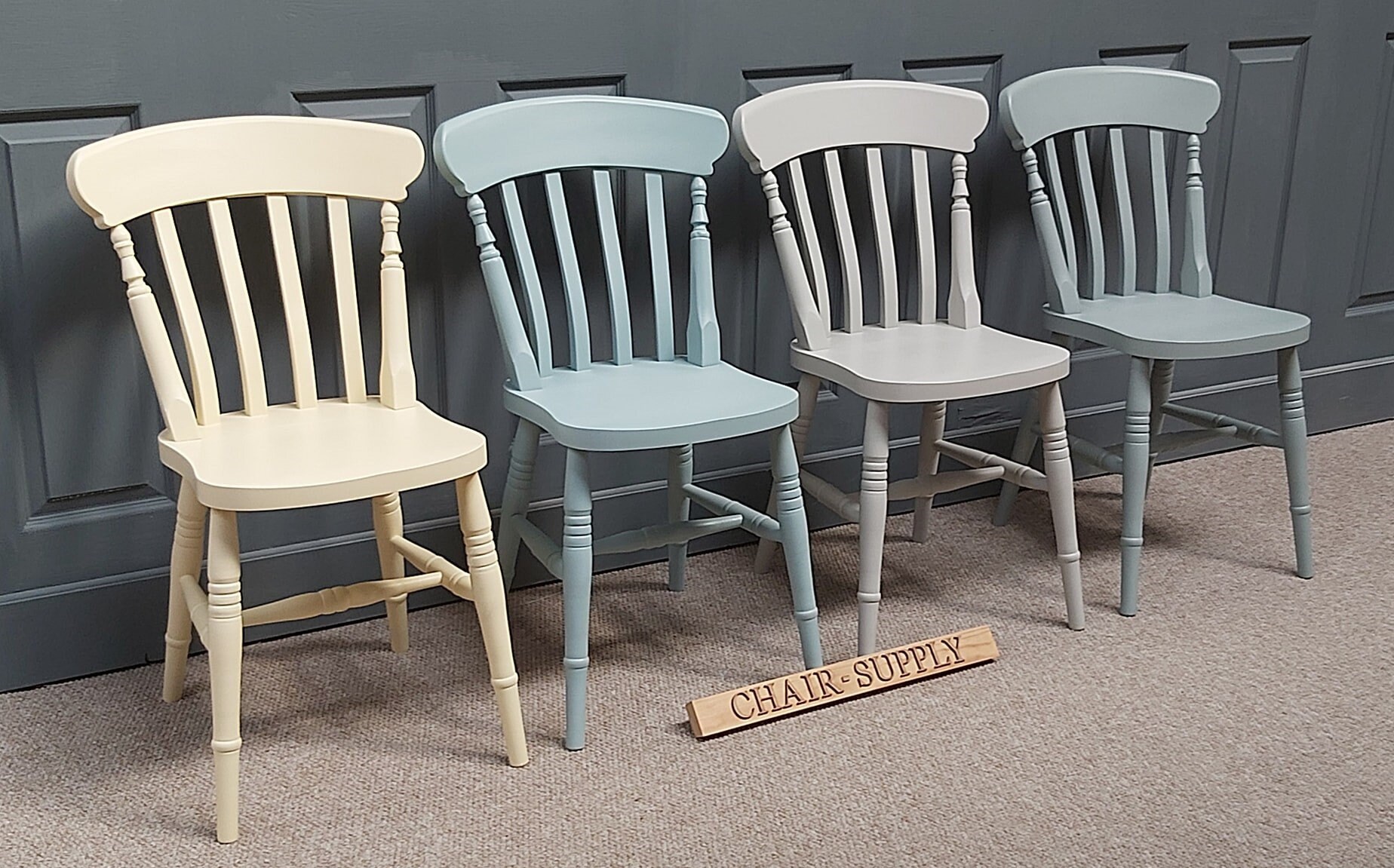 Grey painted kitchen chairs hot sale