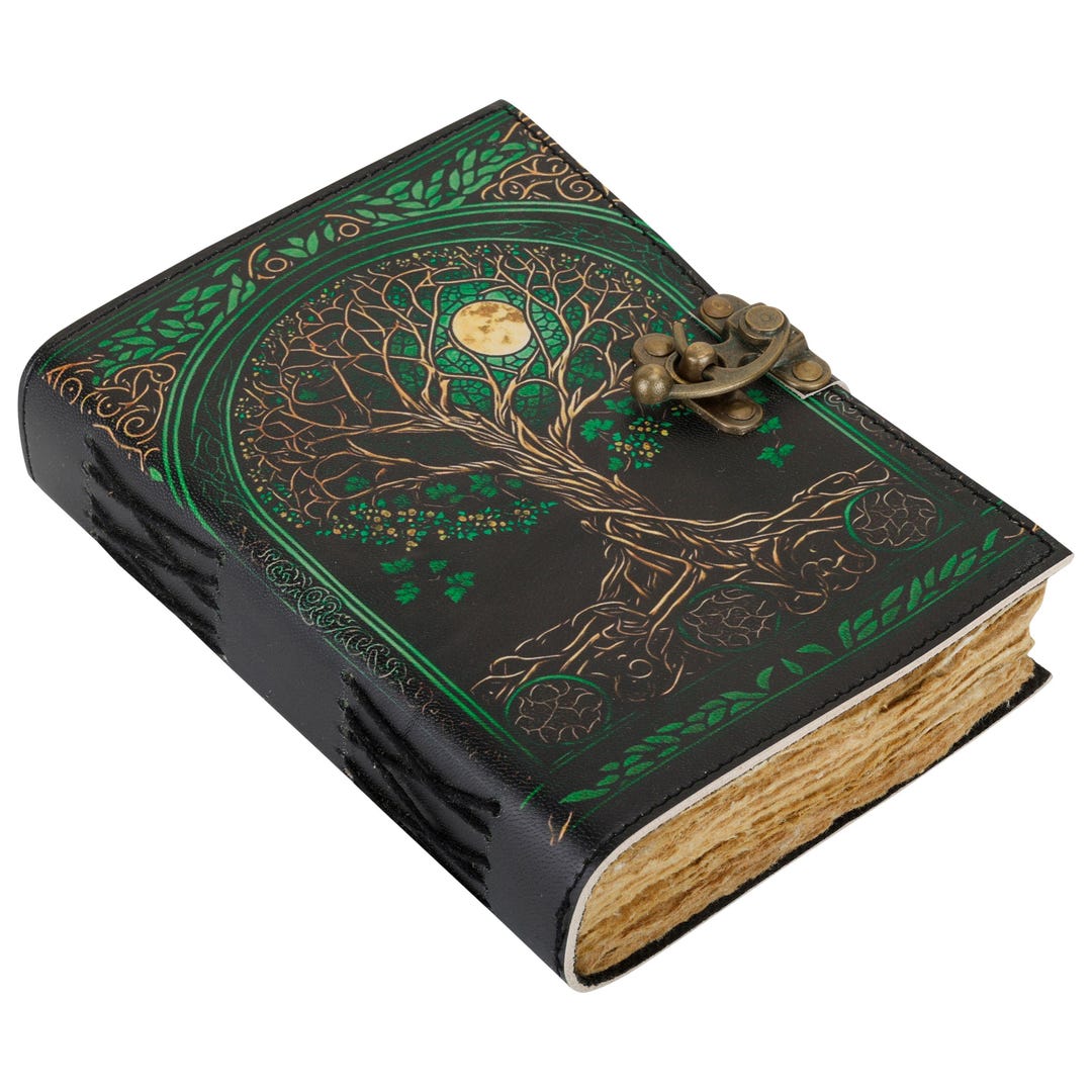 Tree of Life Leather Journal: Vintage Handmade Deckle Edge Paper - Etsy