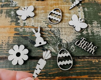 Decoraciones de Pascua | Decoraciones de Pascua para esparcir | Decoraciones de madera | Confeti de Pascua | Brunch de Pascua | Regalos de Pascua | Decoraciones de Pascua | Confeti sostenible