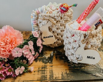 Cesta de Pascua | Cesta de Pascua | Cesta de Pascua de macramé | Regalo de Pascua | Pascua | Idea de regalo