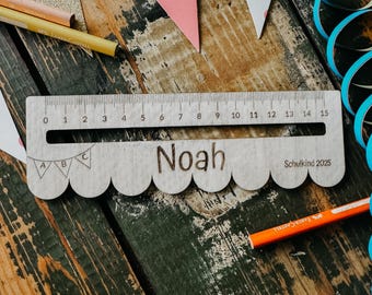 Ayuda de lectura de madera para la escuela - personalizada con nombre | Regalo de regreso a clases | Inicio de clases | Ayuda de lectura | Regla | Plantilla de lectura