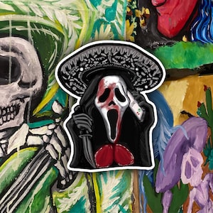 Hola Señorita Scream Vinyl Sticker