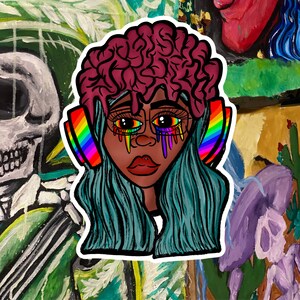 Mealted Brain Sticker