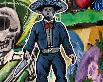 Slasher Horror Arizona Mariachi Vinyl Sticker | Handmade Waterproof Decal