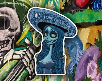 Emily The Corpse Bride Mariachi Sticker