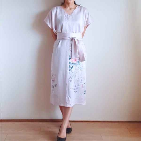 Handmade vintage kimono dress, Upcycled, One of a kind, Sustainably made, Slow fashion