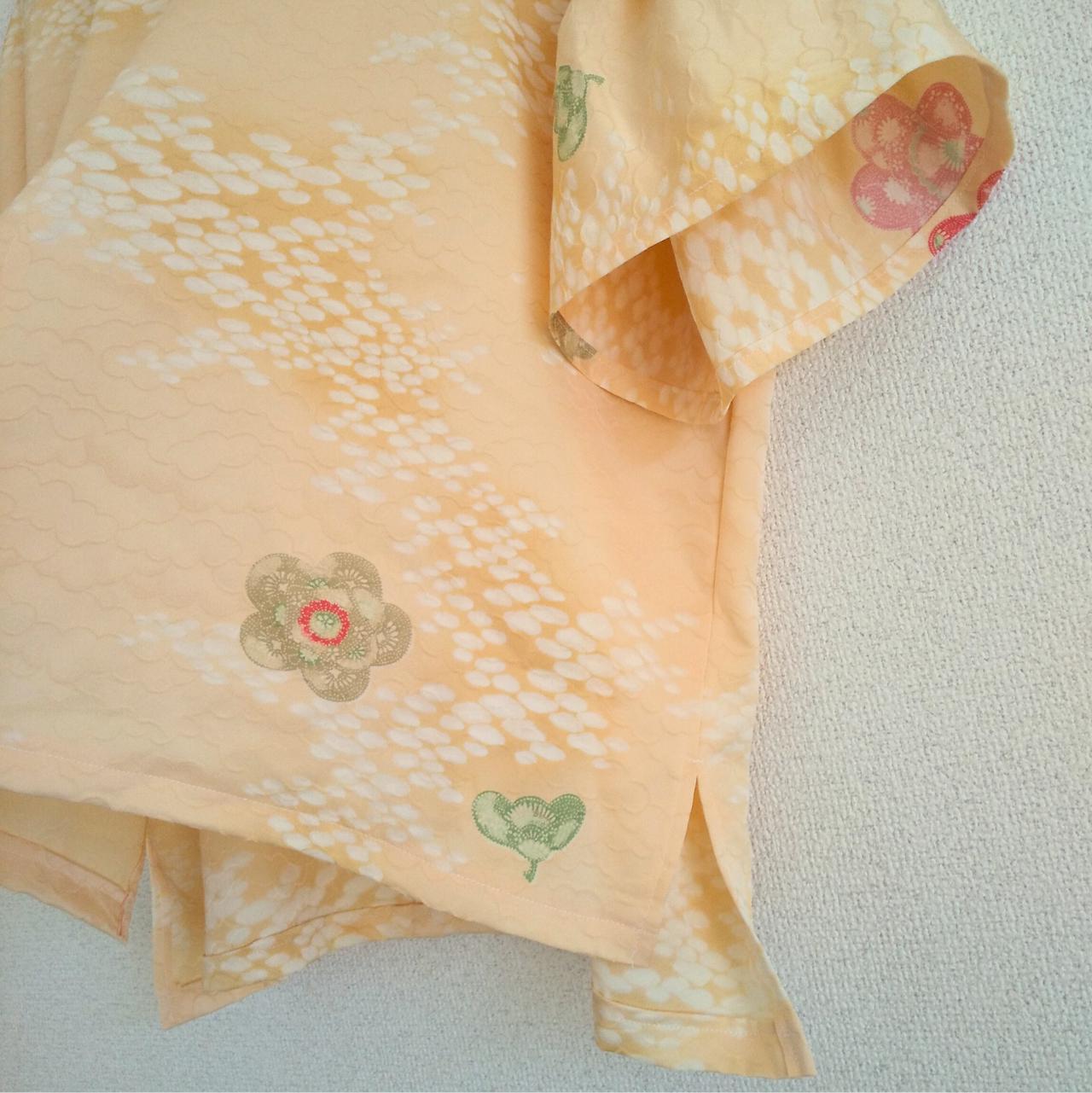 Japanese Ruffle Pattern Upcycled Japanese Vintage Kimono Blouse, Ruffled Sleeve Top, Loose Fit ...