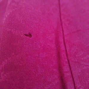 Japanese antique kimono jacket, Haori, Iromuji, Purple haori, Red lining image 10
