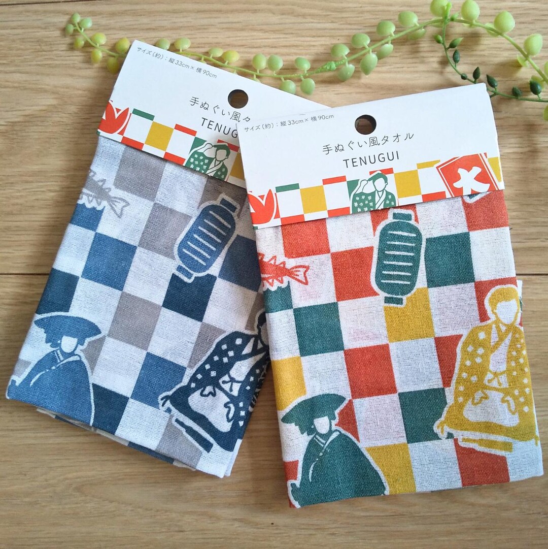 Set of 2 Tenugui, Japanese Hand Towels/tea Towel, Japanese Theater - Etsy