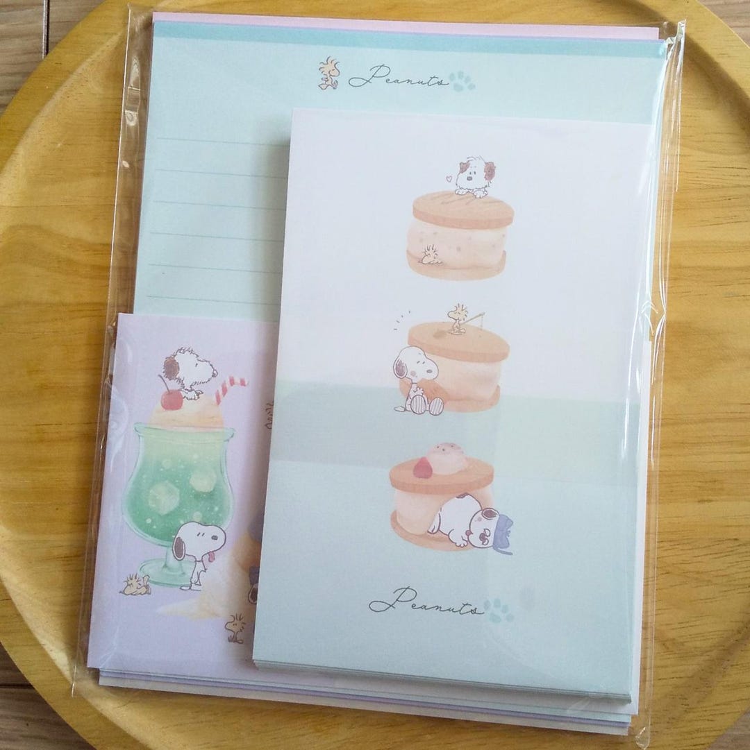 Peanuts Snoopy Letter Writing Set, Kawaii Stationery Set, Snail Mail ...