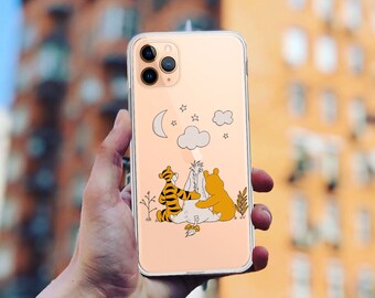 くまのプーさん iPhoneケース：クリアTPUカバー