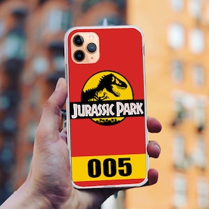 Jurassic Park iPhone Case: T-Rex Logo, Clear TPU