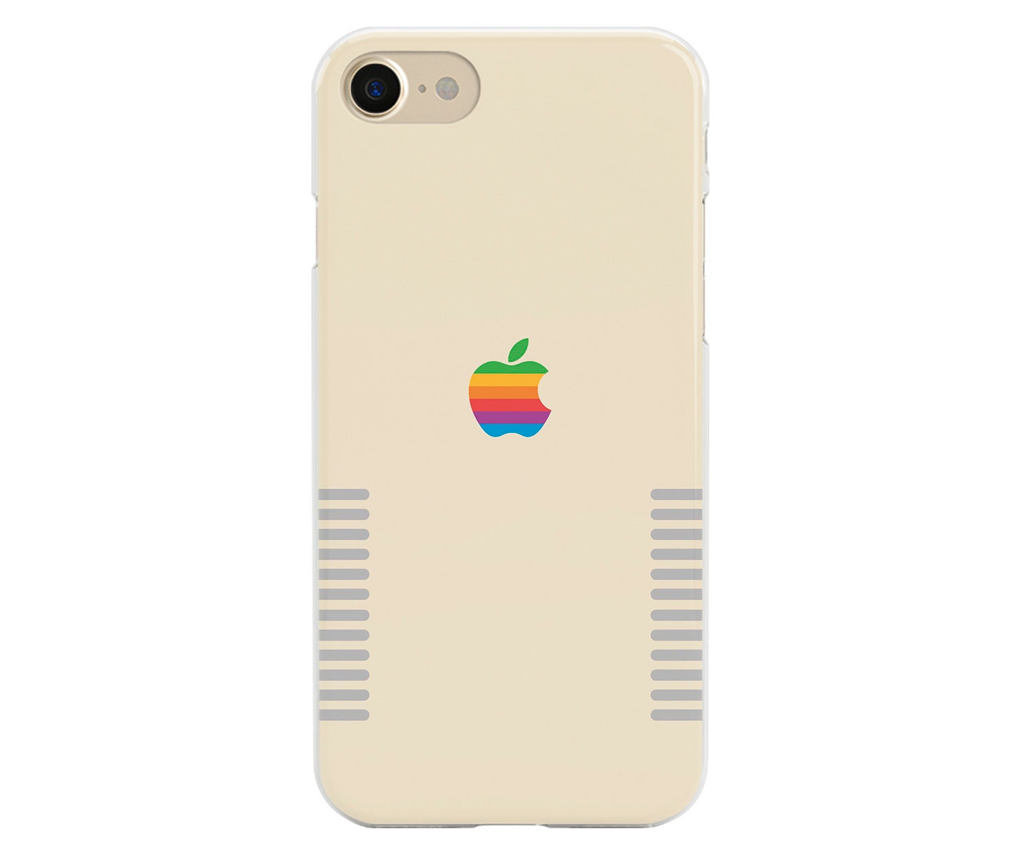 Retro Rainbow Apple Logo for iPhone 17 16 15, for Samsung