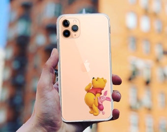 Winnie the Pooh iPhone 17/16/15 Case: Clear Silicone Cover