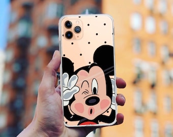 Mickey Mouse Clear Phone Case: Funny Gift, iPhone & for Samsung