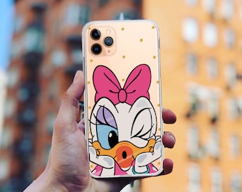 Daisy Duck iPhone Case: Clear Silicone Cover, Funny Gift