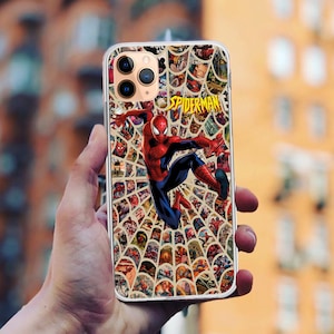 Spider-Man case for iPhone 15 14 13 X 15 Pro 16 Pro Max mini Xr 8 Gifts Clear Cell for Samsung S24 S23 Silicone Cover Google Pixel Case